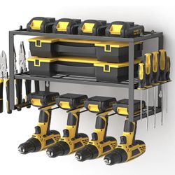 Tool Organizer- 1 Pack 3 Layers Rack for 4 Drill Holders R(53)