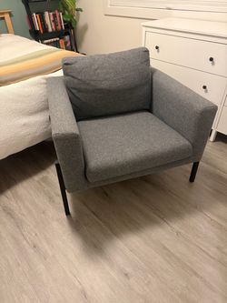 Grey accent chair