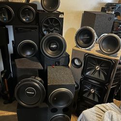 JL Audio 10/12/13 W7s / Kickers L7s 12/15 / Audiobahn 12 / Massive 12 / Rockford READ DESCRIPTION