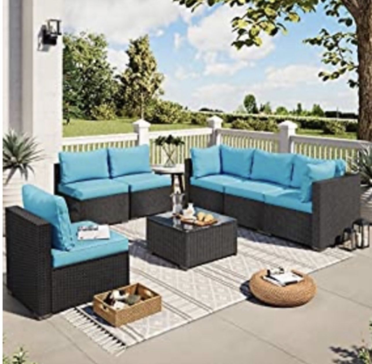 Home 7 Pieces Patio Furniture 