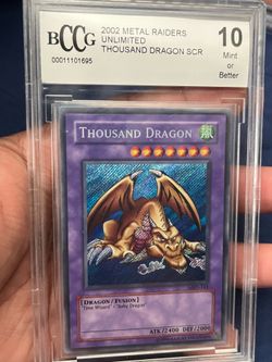 YU-GI-OH! 2002 METAL RAIDERS THOUSAND DRAGON UNLIMITED MRD-143 BCCG 10 vintage