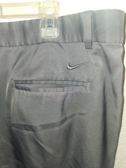 Nike Golf Pants Mens 40x32 Grey Dri-FIT Standard Fit Flat Front Trousers