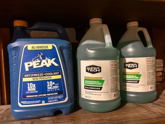 Windshield washer fluid (2) and Antifreeze