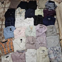 40 Used Brand Name Shirts Pants. Medium 