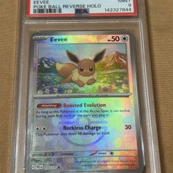Eevee Poke Ball Reverse Holo PSA 9 Prismatic Evolutions 74/131 2025 Pokemon