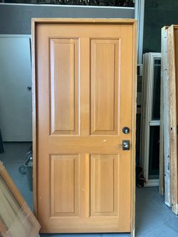 Solid wood exterior door
