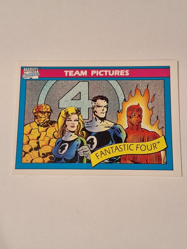 Marvel 1990 Universe Team Picture Fantastic Four # 137 Single Card Collectible Marvel Comic