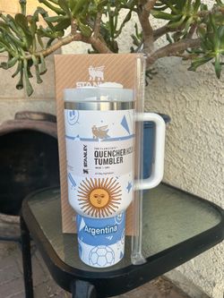Argentina Soccer 40 oz Tumbler NEW