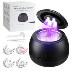 45KHz Ultrasonic Retainer Cleaner Machine, 230ML UV Cleaner for Retainer, Denture, Mouth Guard, Aligner, Braces, Toothbrush & Jewelry | 3 Digital Time