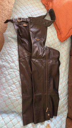 Harley-Davidson Brown Leather Motorcycle Chaps