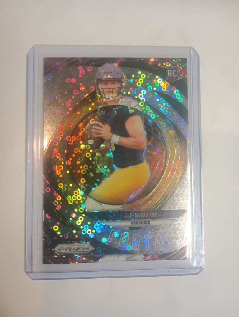 2024 Panini Prizm Disco Portal #7 JJ McCarthy Rc