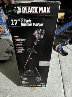 black max 17” 2 cycle trimmer and edger NEW