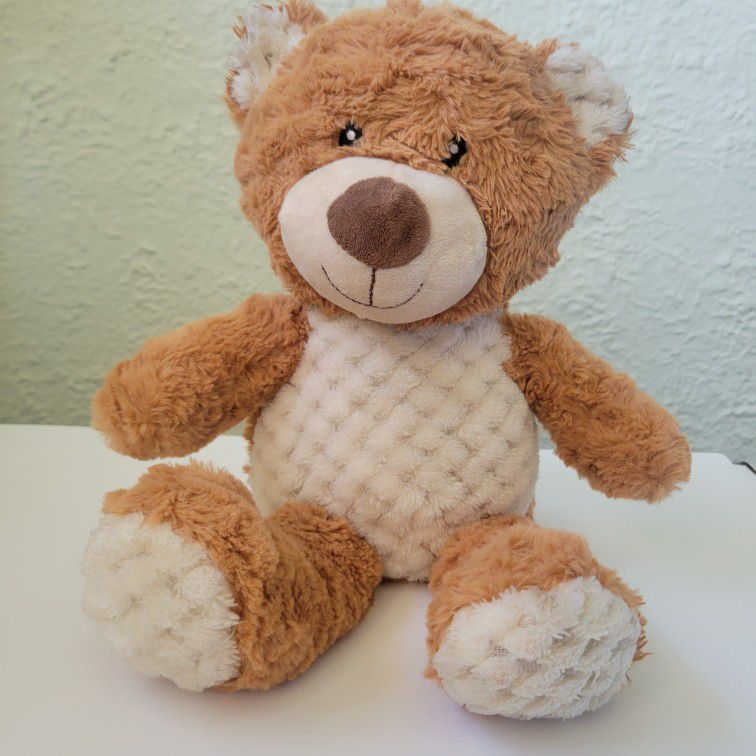 Spark Create Imagine Plush Cuddle Animal Teddy Bear Crinkle Baby Rattle Brown. Pre-owned, normal wear