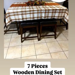 7 Piece Wood Dining Set