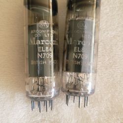 EL84 British Made Marconi Power Tube Pair