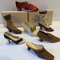 Just The Right Shoe Porcelain Figurines Tabletop Decor 