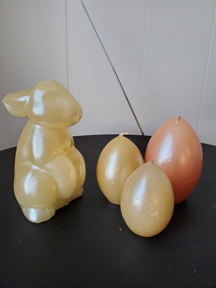 A Bunny and 3 Egg Candles