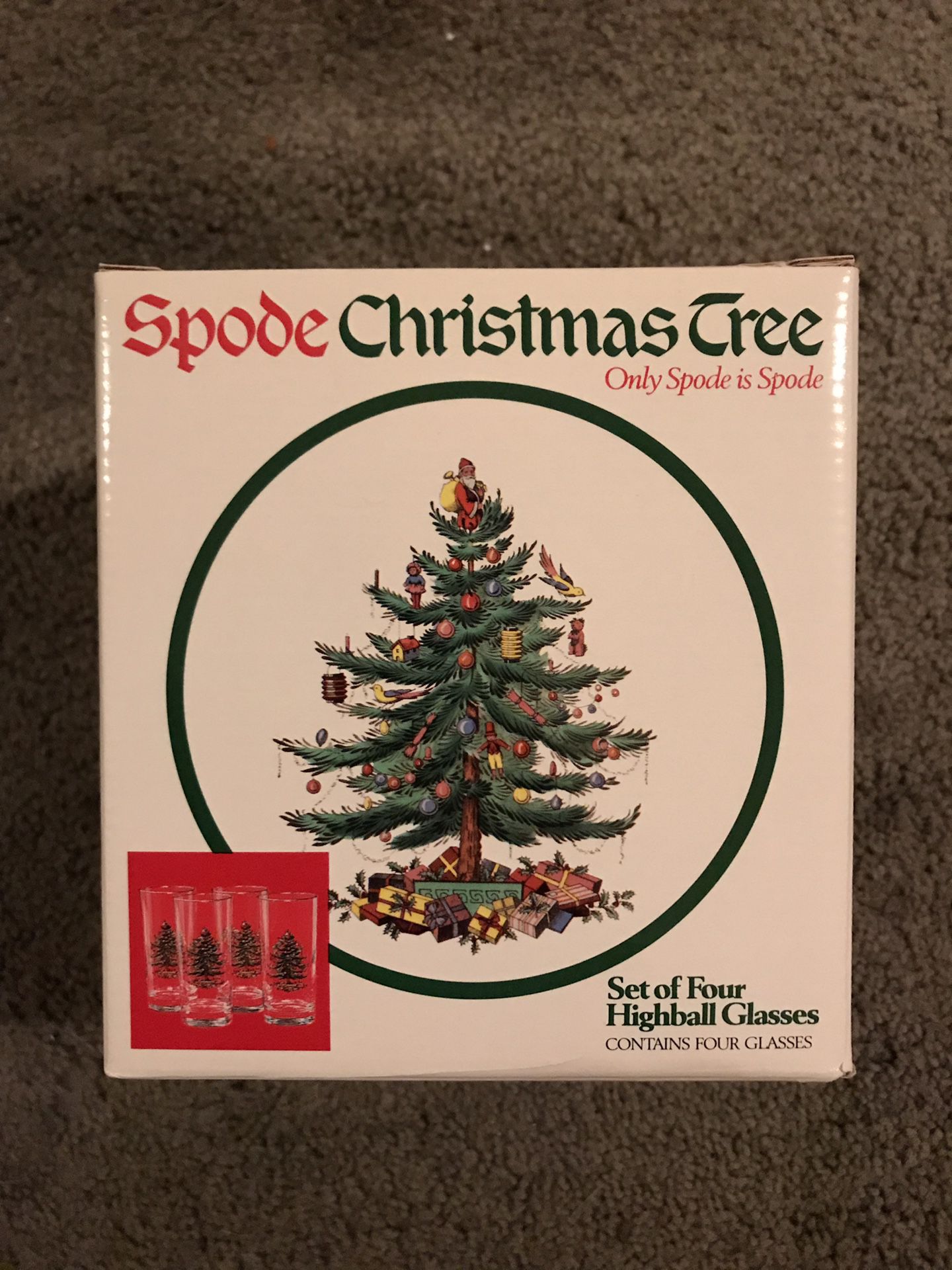 Spode Christmas Tree Highball Glasses