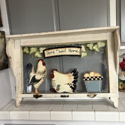 Vintage Chicken Window Handmade 