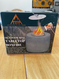 Outdoor table mini bonfire