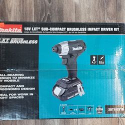 Makita XDT18SY1B 18V LXT® Lithium-Ion Sub-Compact Brushless Cordless Impact Driver Kit (1.5Ah) 