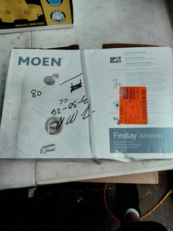Moen Findlay Bathtub And Shower Faucet Set With Valve In Brushed Nickel