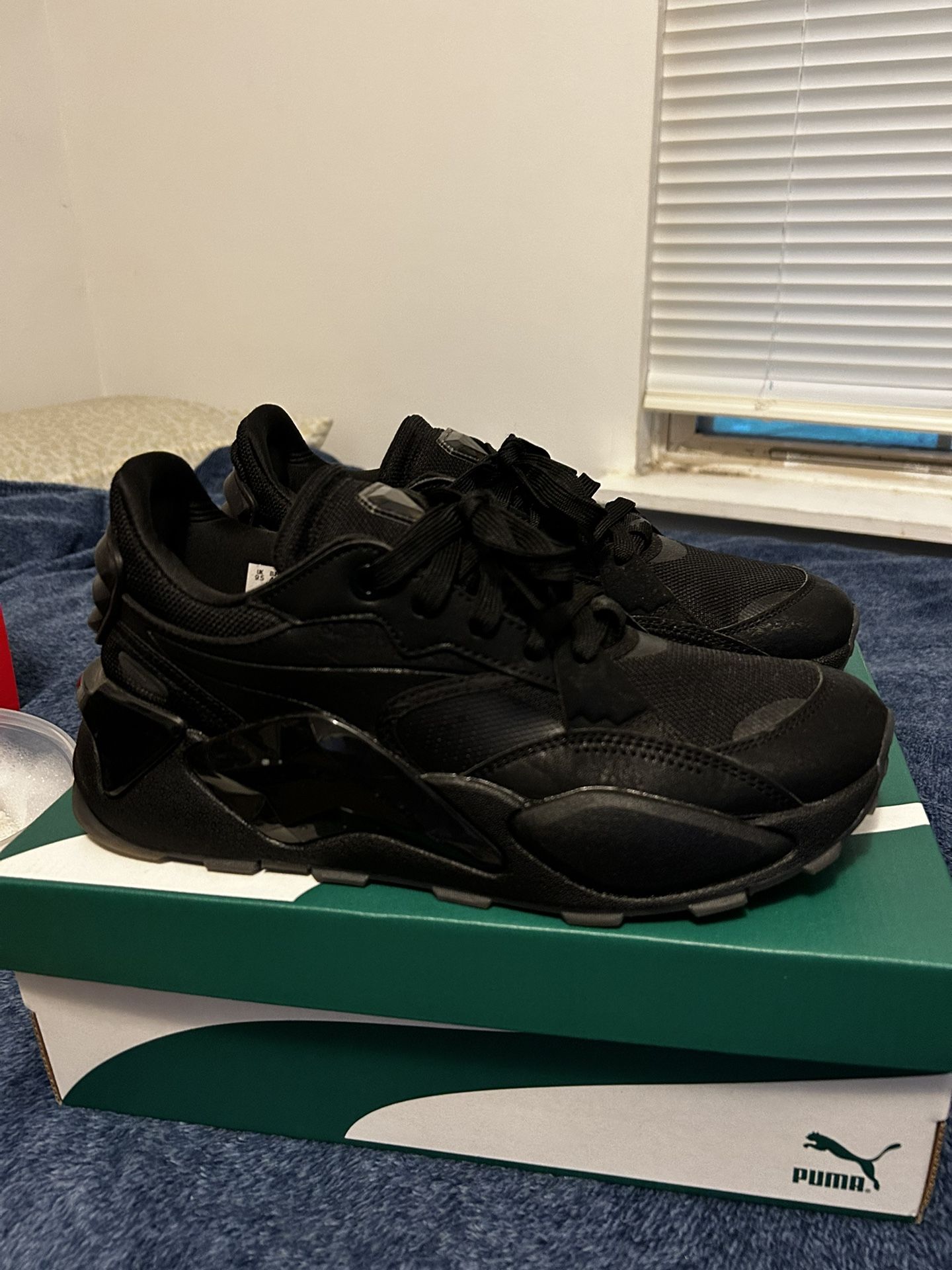 Puma Rs-xl Diamond Forever Triple Black Size 10.5