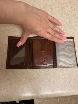 Brown Men’s DI LIDA 077 Water Buffalo Leather Foldable Wallet. PICKUP ONLY.