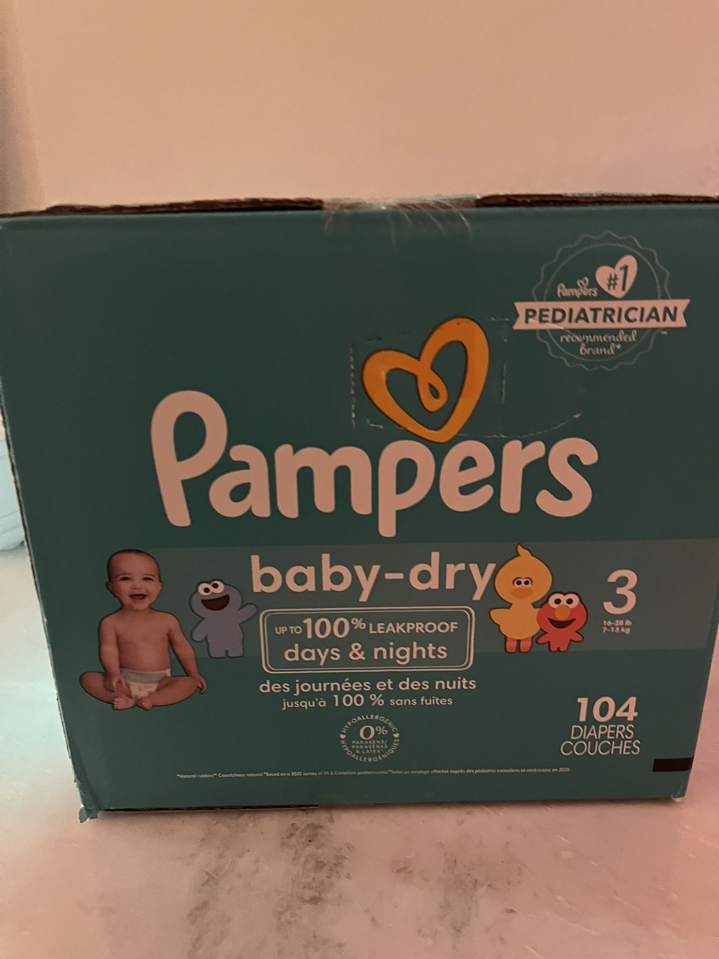 Pampers Size 3 Diapers 104 Count
