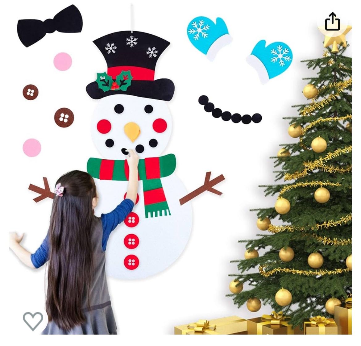 DIY Felt Christmas Snowman for Toddlers