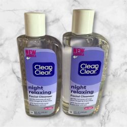 (2) Clean & Clear Night Relaxing Oil-Free Deep Cleaning Face Wash 8.0 fl oz NEW