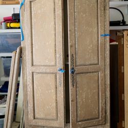 Vintage French Style Armoire | Cabinet - Solid Wood, 71’’ Tall