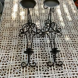 4 Heavy Duty Metal Candle Holders 