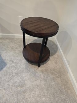 (2) Industrial Looking End Tables. New.