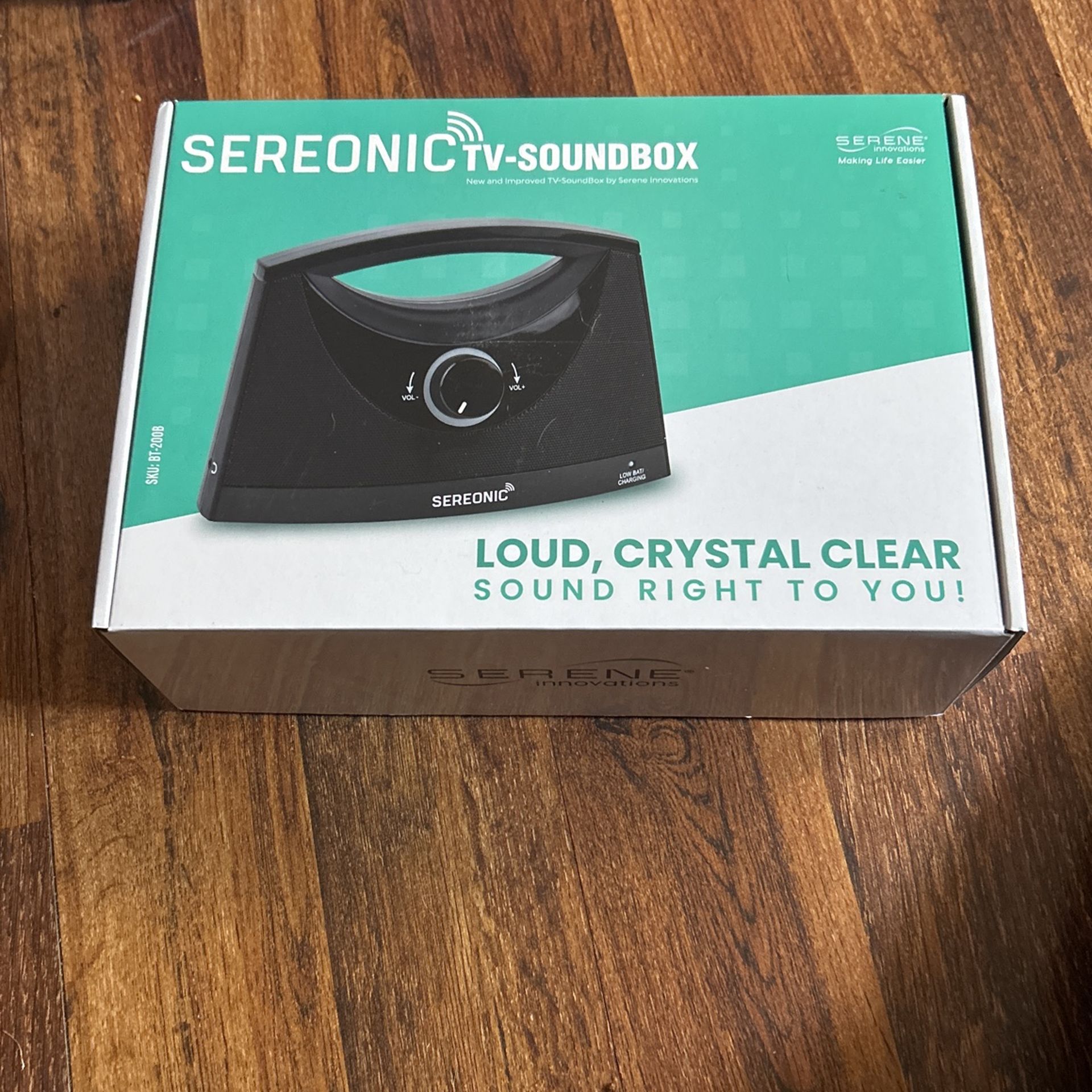 Serene Innovations Sereonic TV Soundbox - Wireless TV Speaker BT-200B