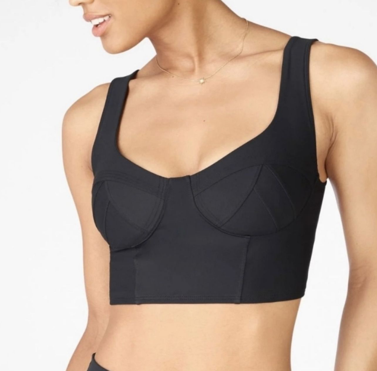 Fabletics Charolette Low-Impact Shorts Black Bra Size Small