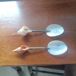 Abalone and Shell Spoons