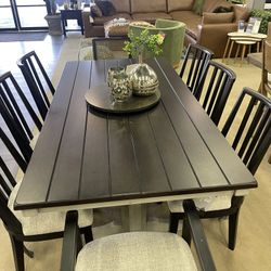 Gray/Brown Dining Table