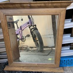 Wood Framed Bathroom Vanity Mirror 