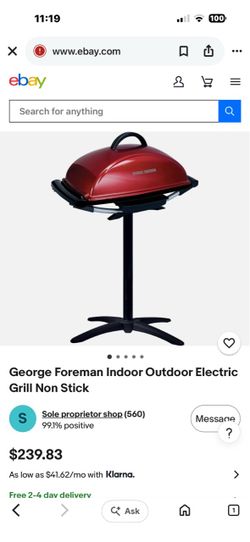 George Foreman Indoor Outdoor Electric Grill
