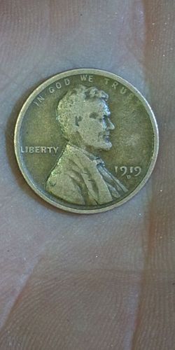 1919 wheat back D mint penny
