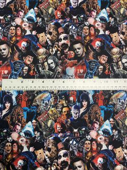 Horror Villains Fabric By The Yard
