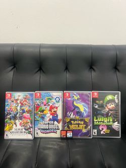 Selling Mario and Pokémon Switch games.