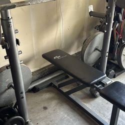 Weider squat rack with CP go plus  bench