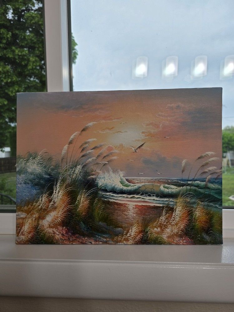 Hand Painted Beach Painting