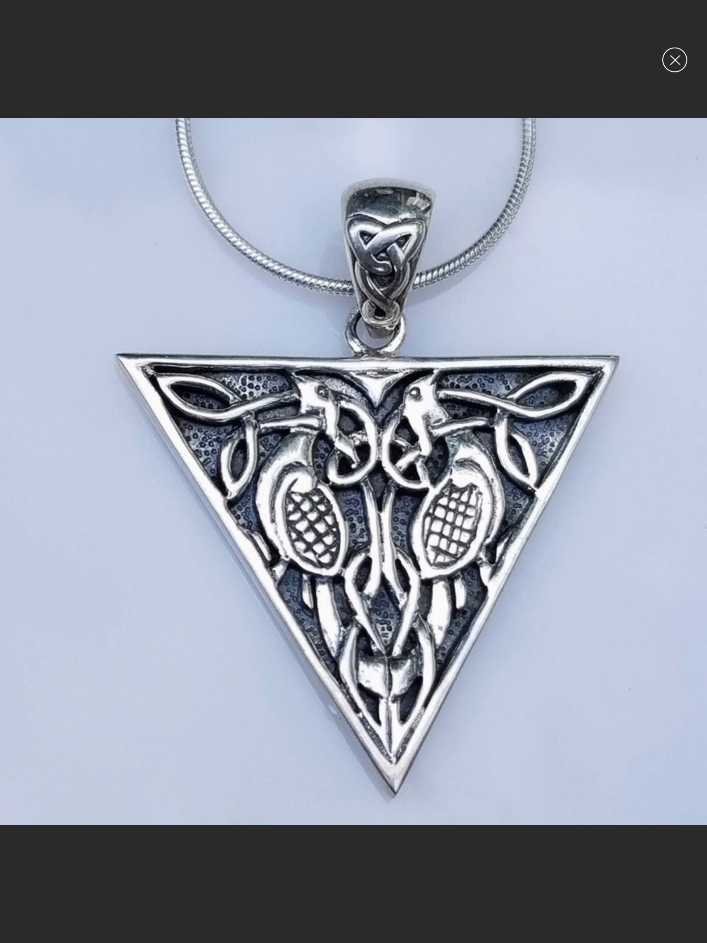 NWT Sterling Silver Celtic Bird Pendant