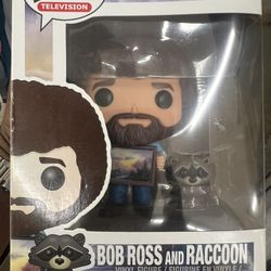Bob Ross joy of painting with raccoon 