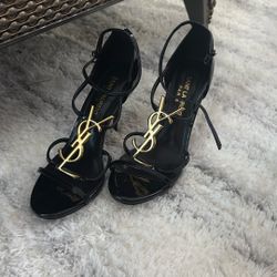 Saint Laurent Women’s cassandra Sandals/heels  size 37
