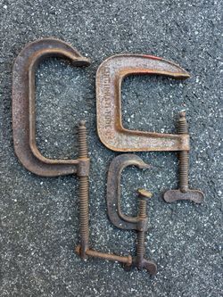(3) Vintage Iron C-Clamps - Hand Tools