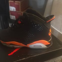 Sneakers Men Size 8 Black And Orange Nike Air Jordan